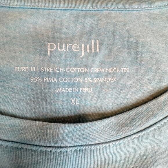Pure Jill Sz X-Large Baby Blue Stretch Crewneck Long Sleeve Top - Picture 4 of 9